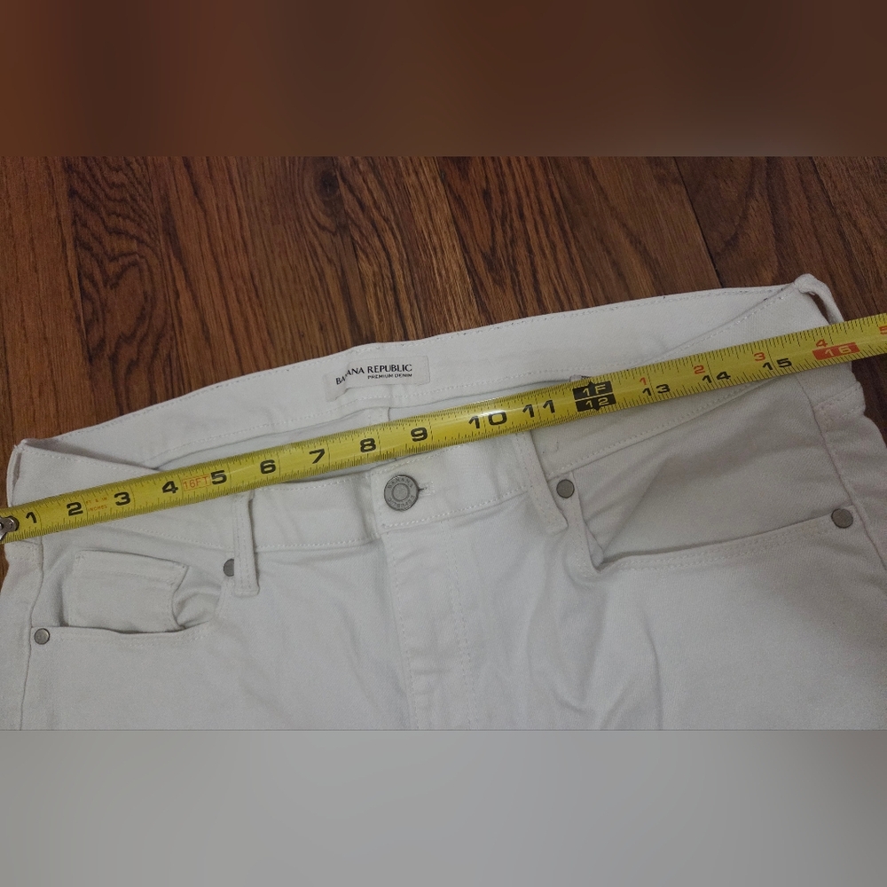 Banana Republic White Skinny Jeans Size 31P - Picture 9 of 11